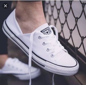 Converse White 'Coral OX' Chuck Taylors Converse White 'Coral OX' Chuck Taylors